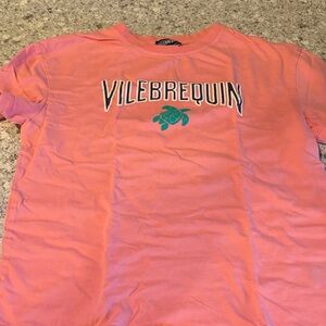 Vilebrequin Coral T-Shirt with Turtle Graphic